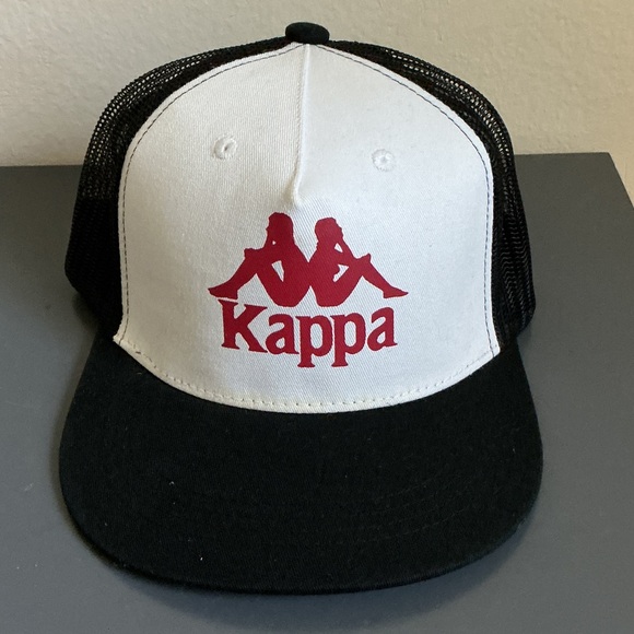 Kappa Black and White Trucker Hat - Picture 1 of 4
